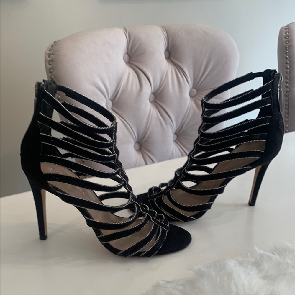 Elegant Black Strappy Heels